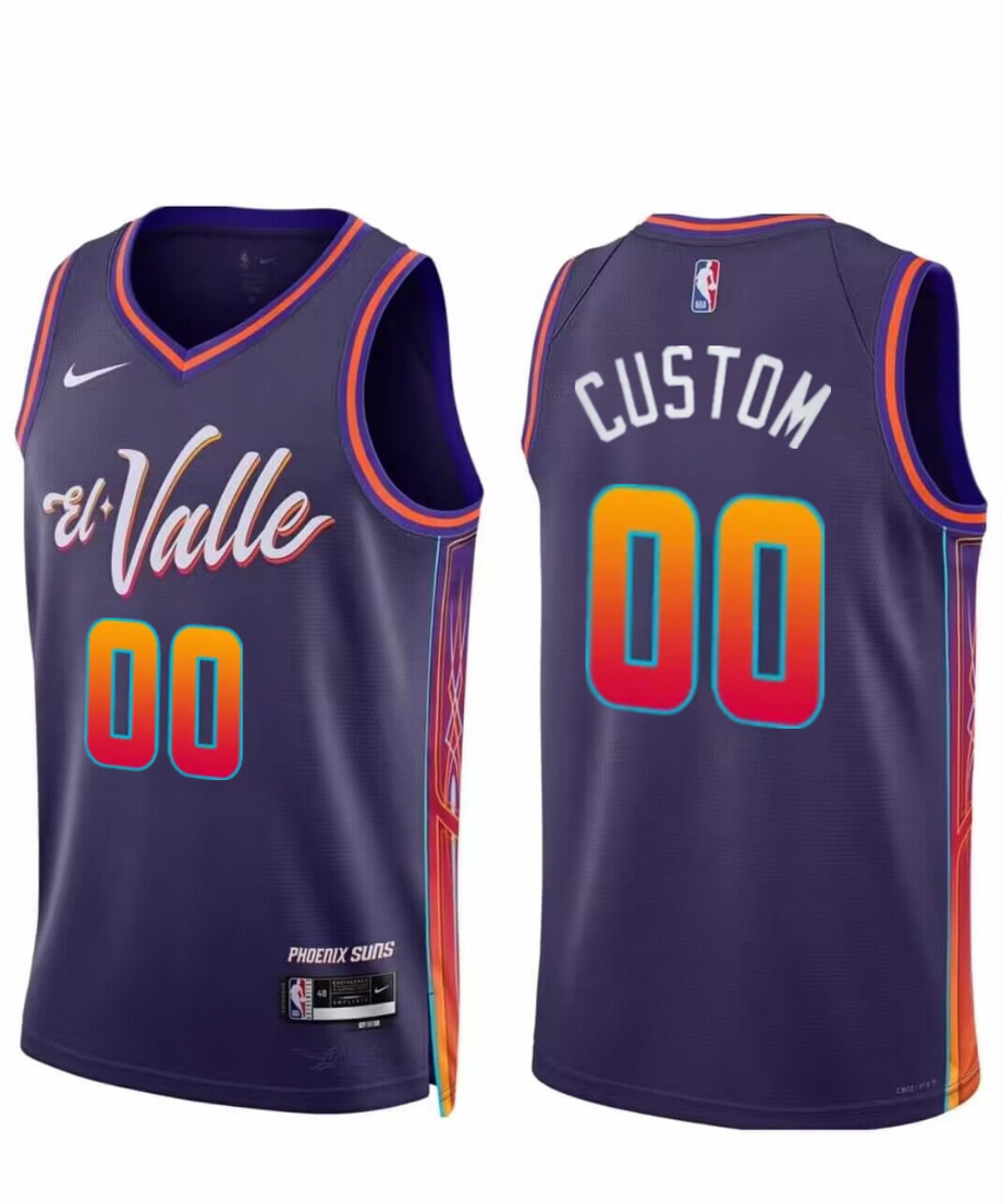 Youth Phoenix Suns Active Player Custom Purple 2023/24 City Edition Stitched Basketball Jersey